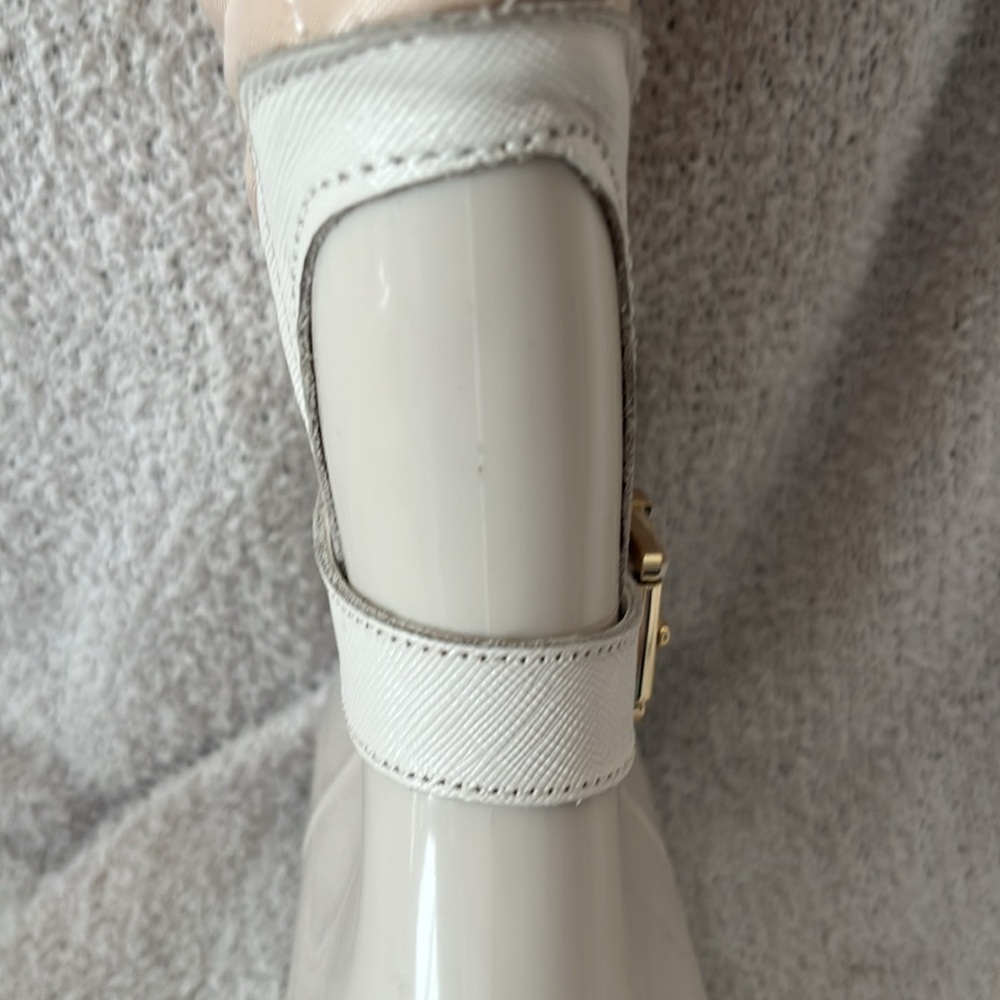 Michael Kors Fulton Quilted Rubber boots Size 10 Beige Cream Gold Like new - Picture 14 of 16